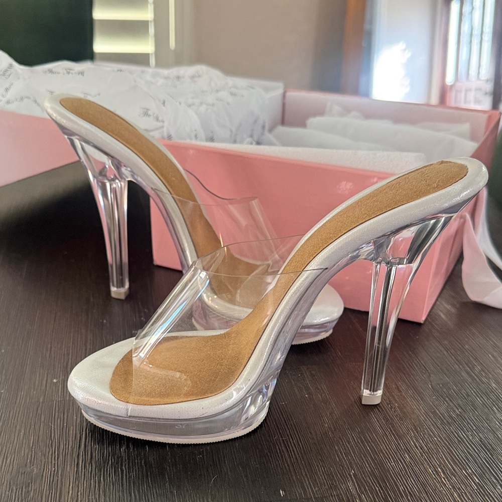 Shoe Fairy Olympian Size 7 Competition Heels Bodybuilding Mule with Suede Insole